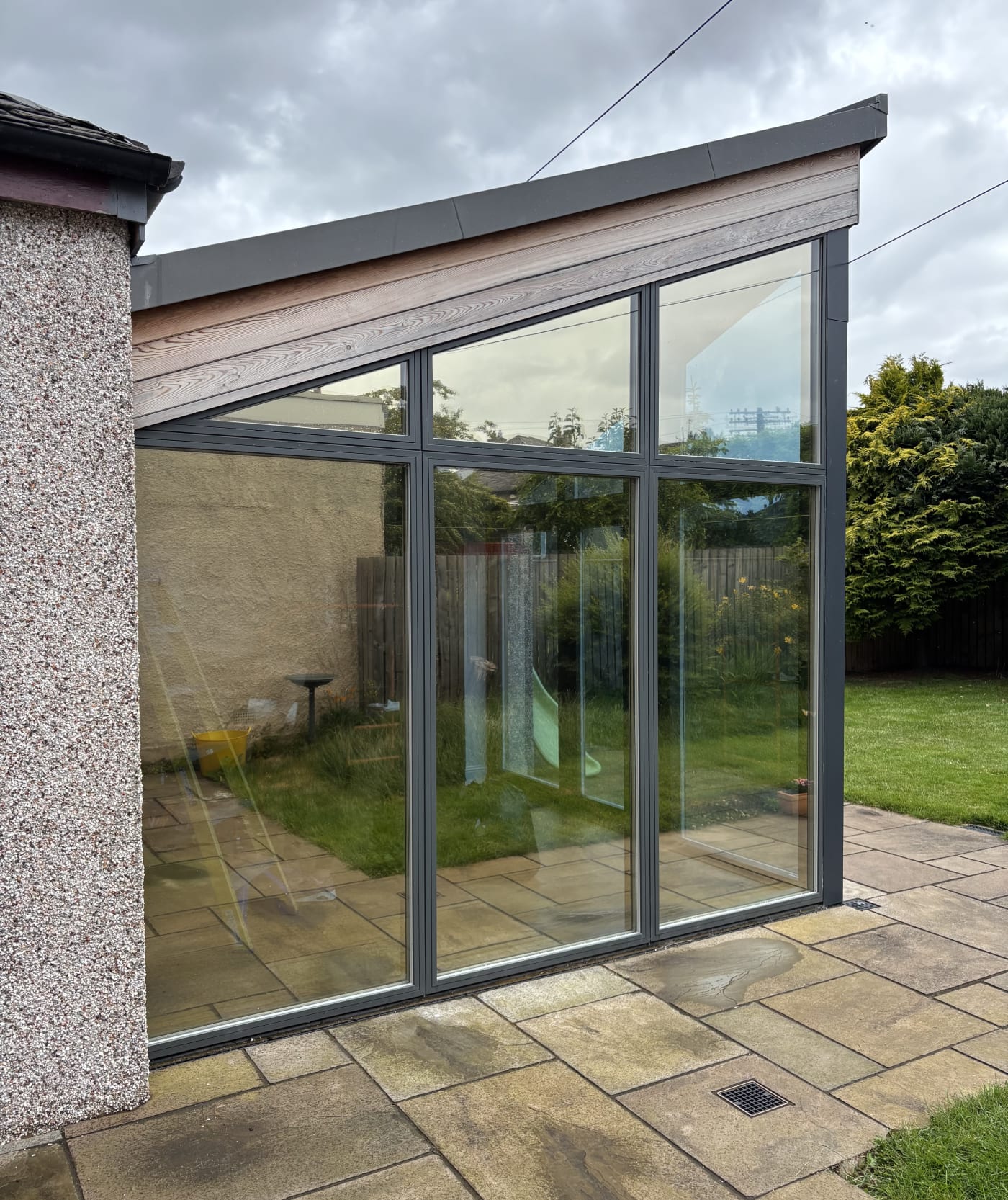 Solar control window film fitted to a south-facing Edinburgh terrace